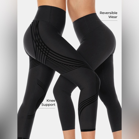 Fanka Body Sculpt 7/8 Leggings (Reversible Wear) | Medium | Black - Picture 2 of 6